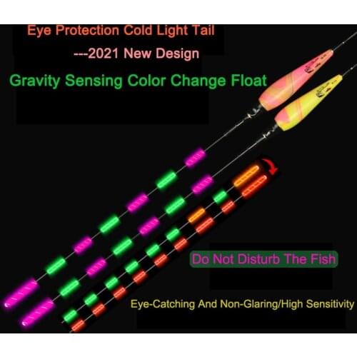 RQNQ 1PCS New 2021Best-selling Fish Bite Automatically Remind Color Change Smart Led Fishing Electronic Luminous Float