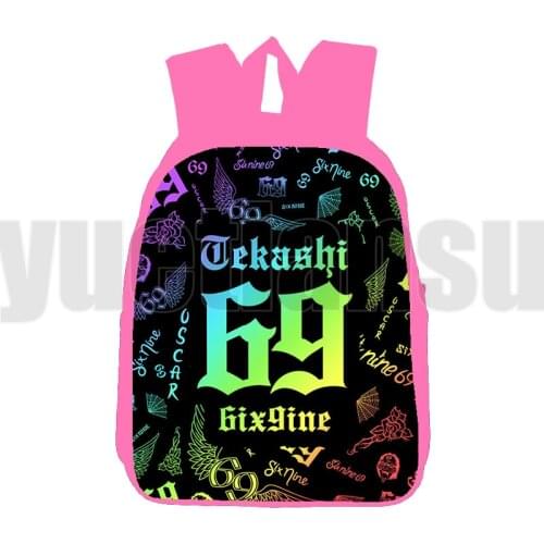 3D Print Cute Anime 6ix9ine Backpack Children Tekashi 69 Bag Album GOOBA Schoolbags for Teenager 12/16 Inch Canvas Backpack Men