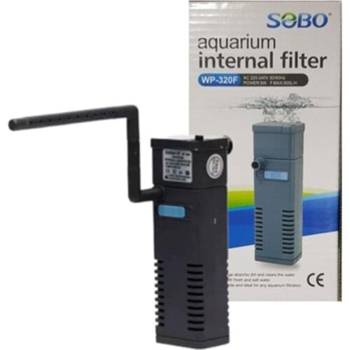 Sobo Wp-320f Aquarium Internal Filter 500 Lt / hour, Waterfall Apparatus Cleaning Tools Engine Air and Glass Cleaning