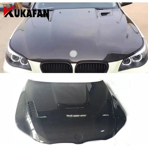 Carbon Fiber For BMW 5 Series E60 2006 2007 2008 2009 2010 OEM Style LWB Hoods Engine Cover Bonnet Lid Vent Cover