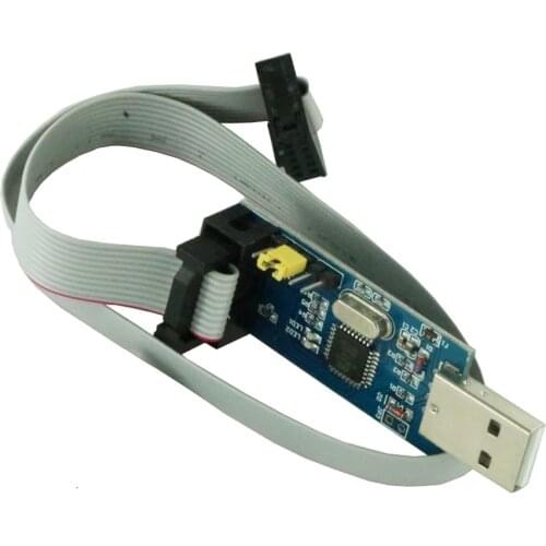 1Set USBASP USBISP AVR Programmer 3.3V/5V USB ATMEGA8 ATMEGA128 ASP ISP ATtiny/CAN/PWM +10Pin Wire Support Win7 64Bit