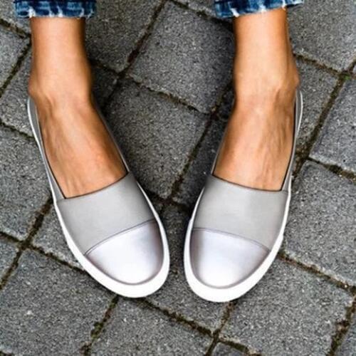 Women Flats Shoes Loafers Shallow Slip On Fashion Round Sweet Flat Casual Comfortable