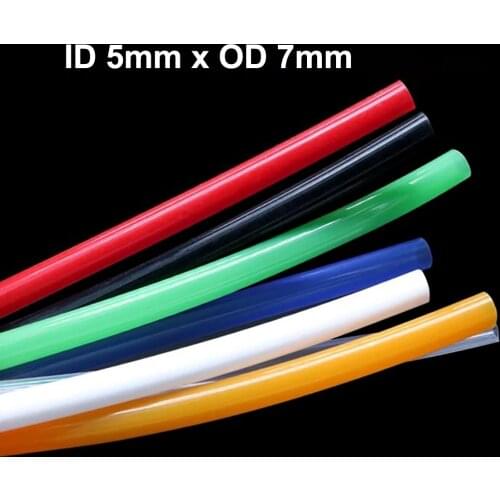 1M Colorful Food Grade Silicone Rubber Hose ID 5 x OD 7mm Flexible Transparent Silicone Rubber Tube Drink Pipe Water Connector