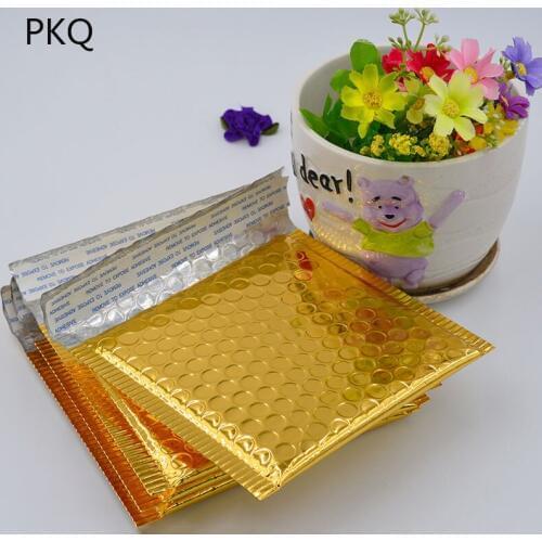15*13 100pcs Pink/gold sliver Poly bubble Mailer envelopes padded Mailing Bag Self Sealing shipping express bag