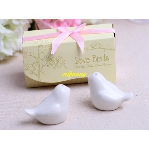 50Pairs/lot Fast shipping Love bird salt and pepper Shaker wedding favors gifts birds wholesale cute gift