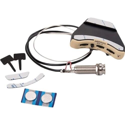 Acoustic Guitar Soundhole Preamp Piezo 3 Band Pickup Eq With Microphone