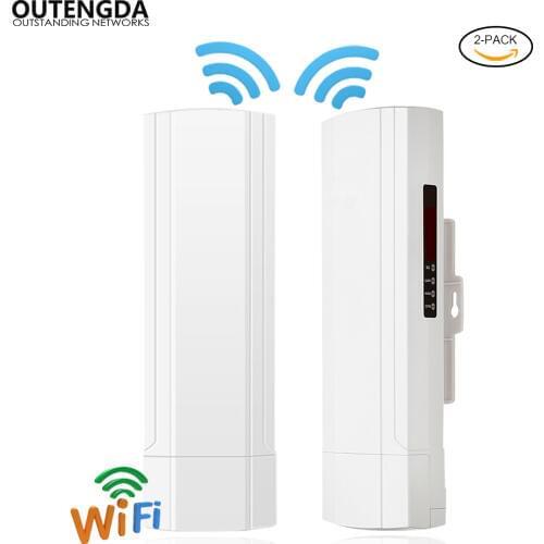Wireless Outdoor CPE AP 3km Long Range 2.4Ghz 300Mbs 14dBi ANT Wireless Bridge Digital Display WiFi AP Router with POE Adapter