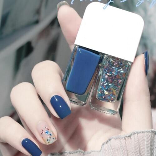 Two-color Gel Nail Polish for Manicure Shiny Glitter Semi Permanent Fast Dry Varnish Soak Off Base Primer Nail Art Polish 12ml