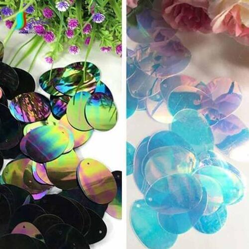 Elliptical Droplet-shaped Oil-color Illusion Sequins And Accessories Dispersed Sequins DIY Garment Accessories Fashion A0074A