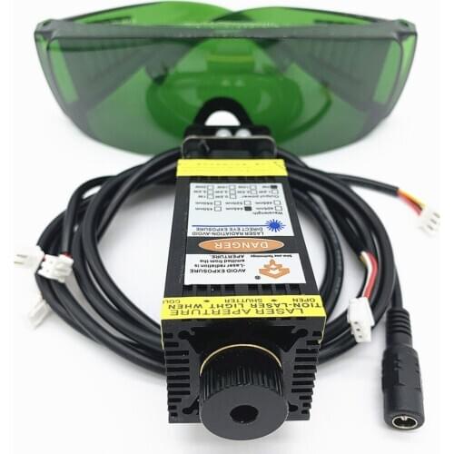 Actual power, cnc7W laser head, blue laser module, can engrave oxidized metal, can engrave stainless steel, with PWM TTL