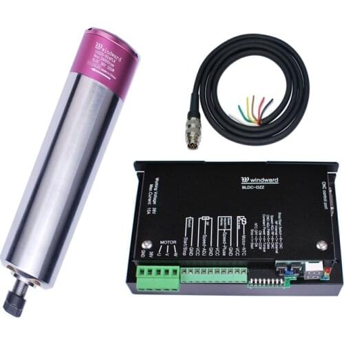 250w 24000rpm ER8 Brushless spindle motor+MACH3 driver CNC spindle kits DC36V for CNC drilling milling carving