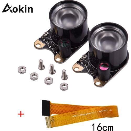 2 pcs 3V Raspberry Pi Infrared LED Light for Raspberry Pi 3 Zero W Night Vision Camera + 15 Pin 22 Pin Ribbon Line For Raspberry