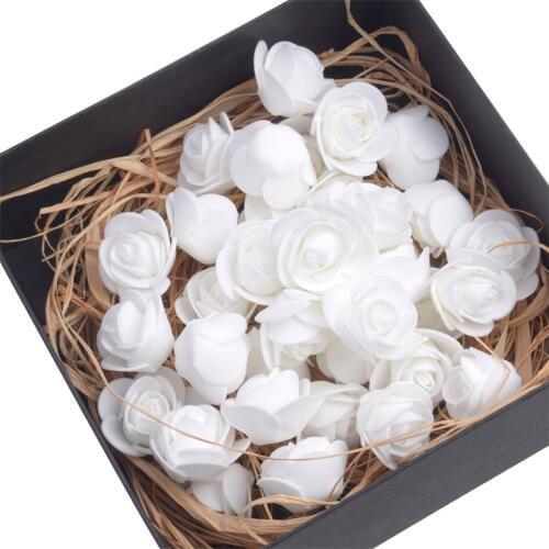 50/100/200 pcs 3 cm Foam Rose Heads Artificial Flower For DIY Wreath Wedding Decoration Cheap Fake Flower Rose Bear Accessories