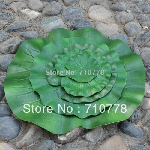 17CM 6.7"30PCS PE artificial water lotus leaf green lotus leaves wedding home christmas decoration