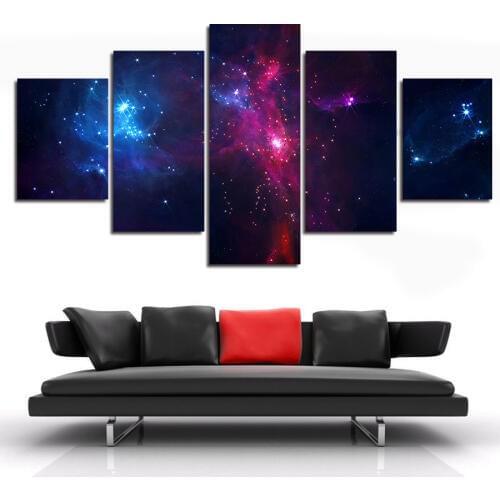 Canvas Painting Wall Art Picture 5 Piece Scenery Planet Cosmic Language Modern Home Decoration Painting art picture Unframed
