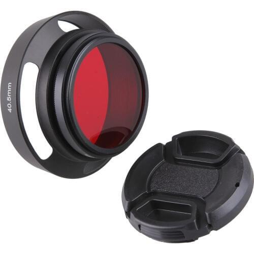 Metal Camera Lens Hood 37/40.5/43/46/49/52/55/58/62/67/72/77mm + Lens Filter + Lens Cap for Nikon Canon Olympus Sony Fujifilm