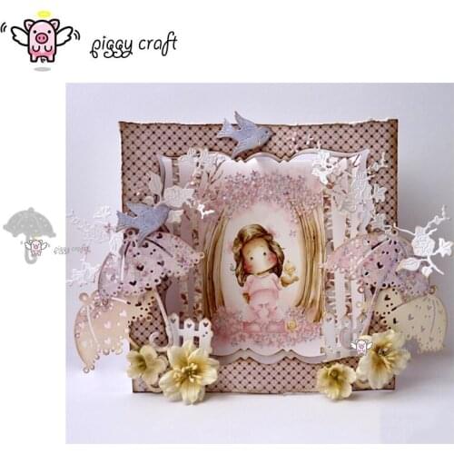 Piggy Craft metal cutting dies cut die mold Heart umbrella decoration Scrapbook paper craft knife mould blade punch stencils die