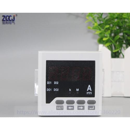 Panel mounted 72*72mm Single Phase DC AMP Meter/amperemeter,led Digital DC ampere meter, 0-5A current meters with 4-20mA output