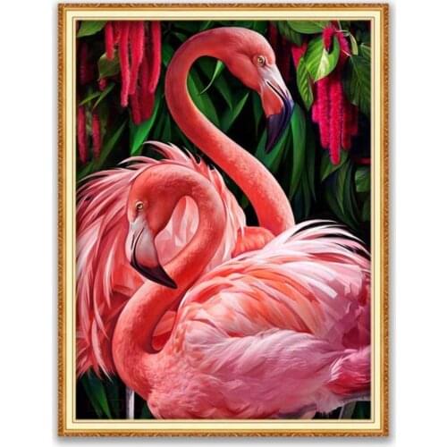 Animal Bird Flamingo DIY Cross Stitch Embroidery 11CT Kits Craft Needlework Set Cotton Thread Printed Canvas Home Hot Sell Sale
