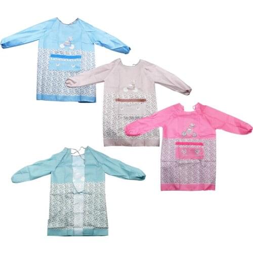 Little Flowers Anti-fouling Dress Waterproof Anti-oil Household Cleaning Tool Long Sleeve Apron