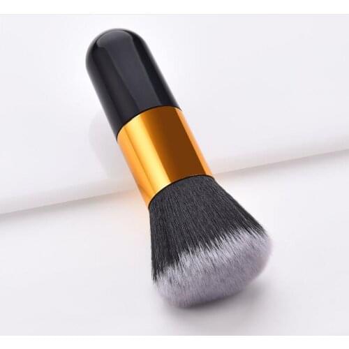 Single makeup brush black gold large loose powder makeup tool