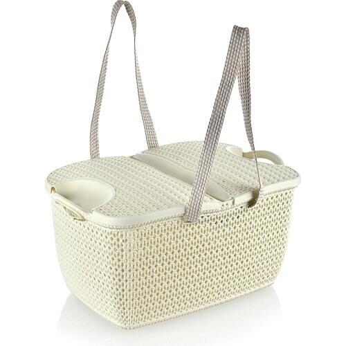 From Tuffex Knitted Picnic Basket-Cream