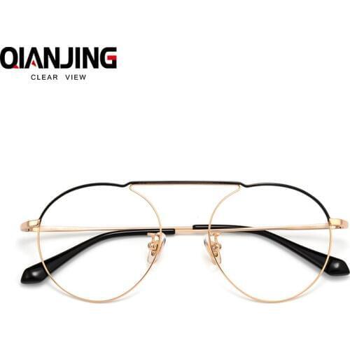 Width-136 Ultra light pure titanium full frame wrap retro female thin optical eyeglasses frame men male eyewear Spectacle frame