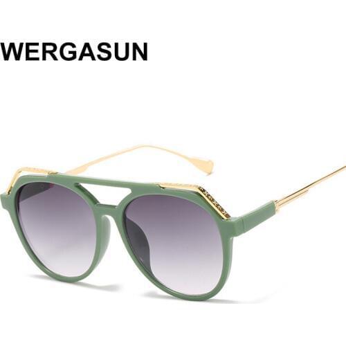 WERGASUN 2020 New Vintage Sunglasses Women Fashion Brand Designer Sun Glasses For Female Shades UV400