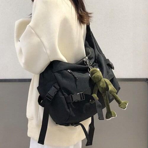 Techwear Canvas Sling Bag Gothic Crossbody Bags For Women Handbag Purses And Handbags Bolsas Feminina Shoulder Bag Frog
