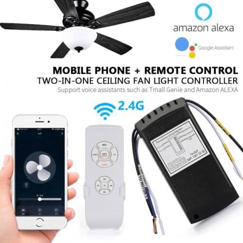 1 Set Tuya Wifi Smart Fan Switch Celling Fan/Light Controller 433 RF/APP/Voice Remote Control Adjust Speed Smart Home Module