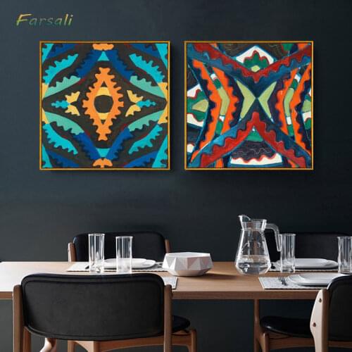 Vintage Scandinavia Abstract Figure Love Canvas Painting Nordic Wall Art Pictures Gallery Poster and Print Living Room Home Déco