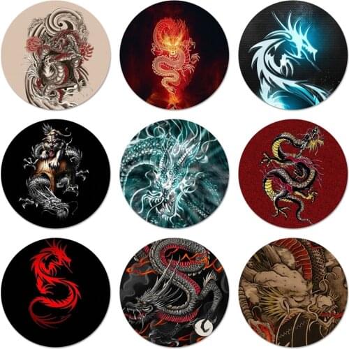 The Chinese Zodiac Dragon Icons Pins Badge Decoration Brooches Metal Badges For Backpack Decoration