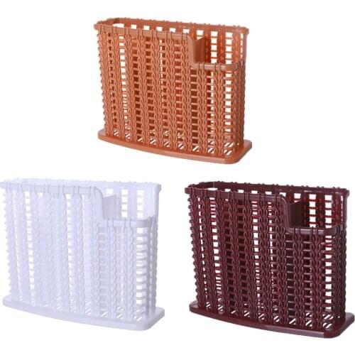 1Pcs Kitchen Hung Type Compartment Drain Chopstick Cage Rattan Woven Plastic Tableware Storage Rack Chopstick Tube Holder