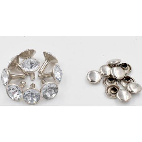 100 sets of each package. diamond clasp.8mm tape rivets. Sided rivet. DIY accessories. Double-sided rivet . Many colors mixed