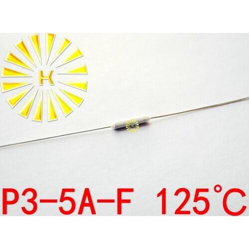 100% Original P3-5A-F 125 degree Thermal-Links 5A 250V Resistance Temperature Fuse x 100PCS FREE SHIPPING
