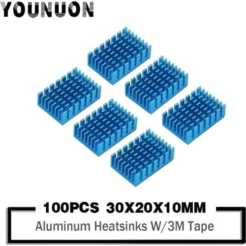 100PCS 30*20*10mm Aluminum Heatsinks Motherboard CPU Electronic Component Heatsinks IC CUP Chip Heatsinks