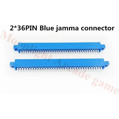2PCS/Lot 36Pin Blue Edge Connector female Jamma connector PCB Slot Socket Card for Arcade Game Machine Parts(36P*2)