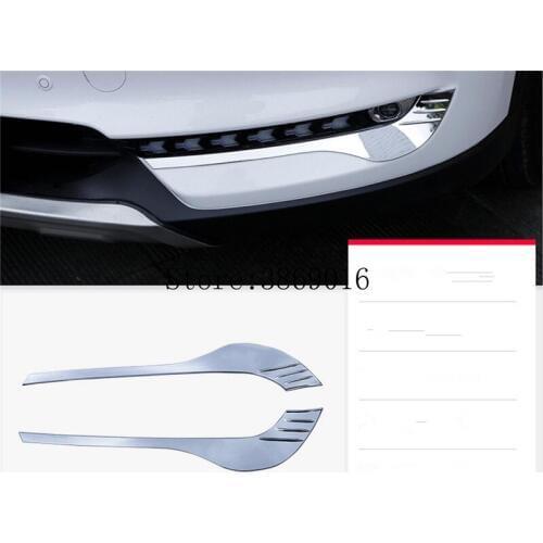 ABS Chrome Cover Trim Front Head Fog Light Hoods Lamp Frame Stick 2pcs For Mazda CX-5 CX5 2017 2018