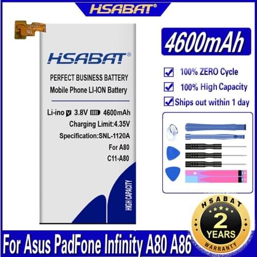 HSABAT 4600mAh C11-A80 Battery for Asus PadFone Infinity A80 A86