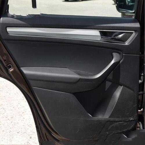 Free Shipping For Skoda Kodiaq 2017 4PCS ABS Chrome Car Interior Door Handle Frame Cover Trim Molding Car Styling Accessories