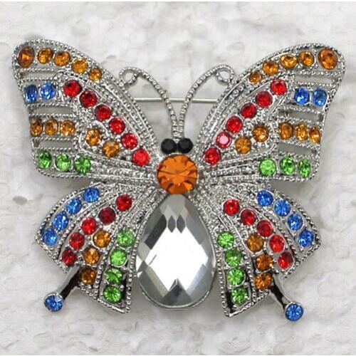 Rhinestone brooch Butterfly Pin brooches C2009 E