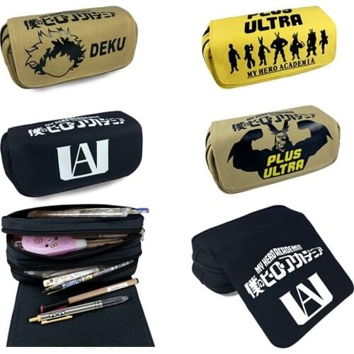My Hero Academia Pencil Case Cosplay Prop Canvas Zipper Large Capacity Stationery Bag Stationery Box Package