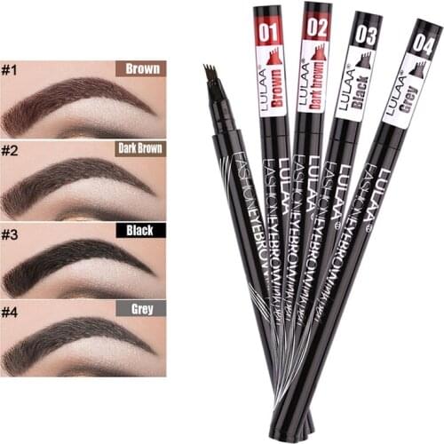 Four Claws Eyebrow Pencil Durable Waterproof Natural Black Brown Grey Liquid Eyebrow Pencil Long-lasting Eyebrow Pen