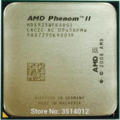 AMD Phenom II X4 925 95W 2.8 GHz Quad-Core CPU Processor HDX925WFK4DGI./HDX925WFK4DGM Socket AM3