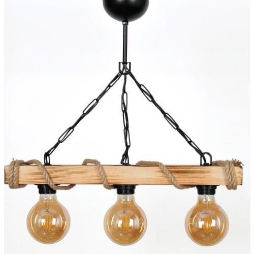 Wooden Rope Rustic Chandelier Retro Lighting Living Room And For Living Room Lamp Fast Shipping