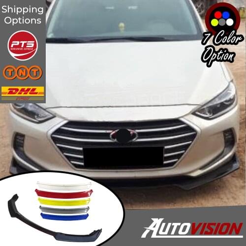 For Hyundai Elantra 2000-2020 Car Front Bumper Lip 3 pcs Black Splitter Diffuser Lip Body Kit Spoiler Bumpers