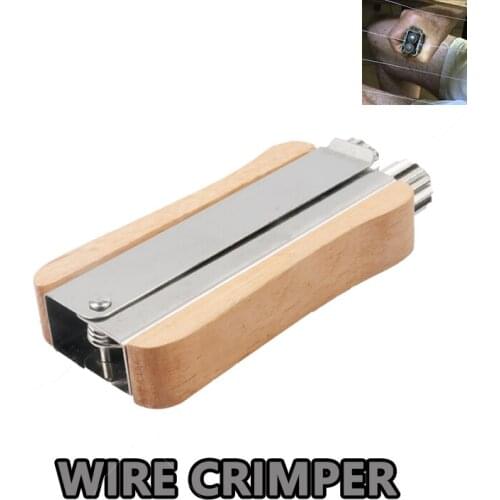 Beekeeping Tools Factory Supply Stainless Steel Frame Wire Crimper with Wood Handle for Beekeeper