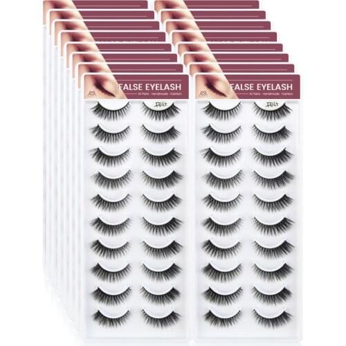MAGEFY 5/10/20/30 boxes 10-15mm Natural False Eyelashes Fake Lashes Makeup kit 3D Mink Lashes Extension Mink eyelashes wholesale