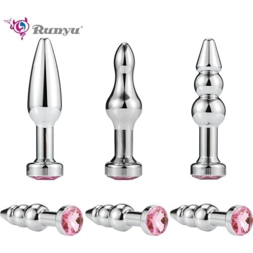 Metal Anal Plug for Beginner Wear Butt Plug Sex Toys with Insert Butt Toy for Women and Men Anal Butt Plug Prostate Massage Gay