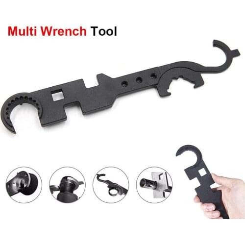 AR15/M4 Multi-Function Combo Wrench Tool Wrench Barrel Nut Stock Tool 31cm Tactical Hunting For AR Outdoor Heavy